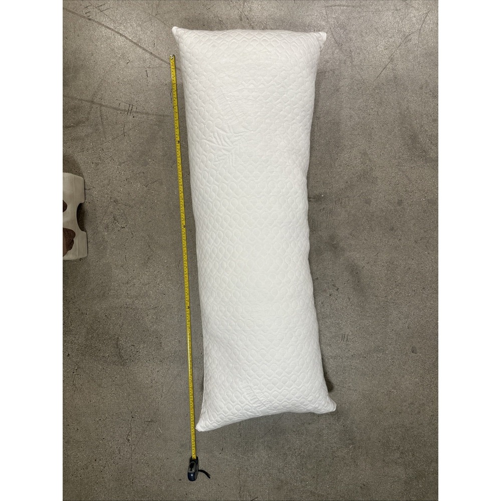 Rainmr Shredded Memory Foam Full Body Pillow Long Hug White Cover New W/O Tags - Picture 5 of 7